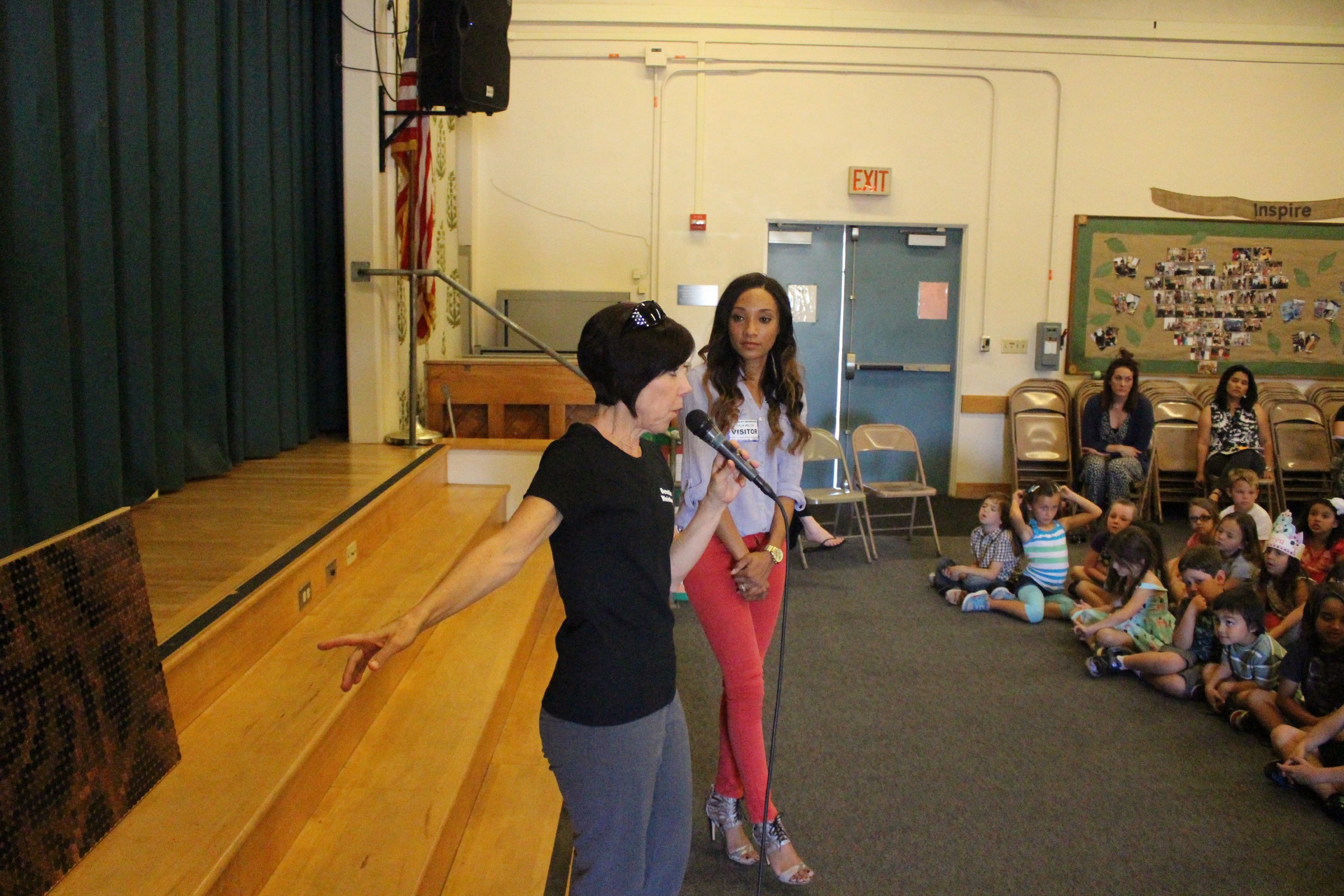 Talia speaking to Benchley Weinberger Elimentary School students