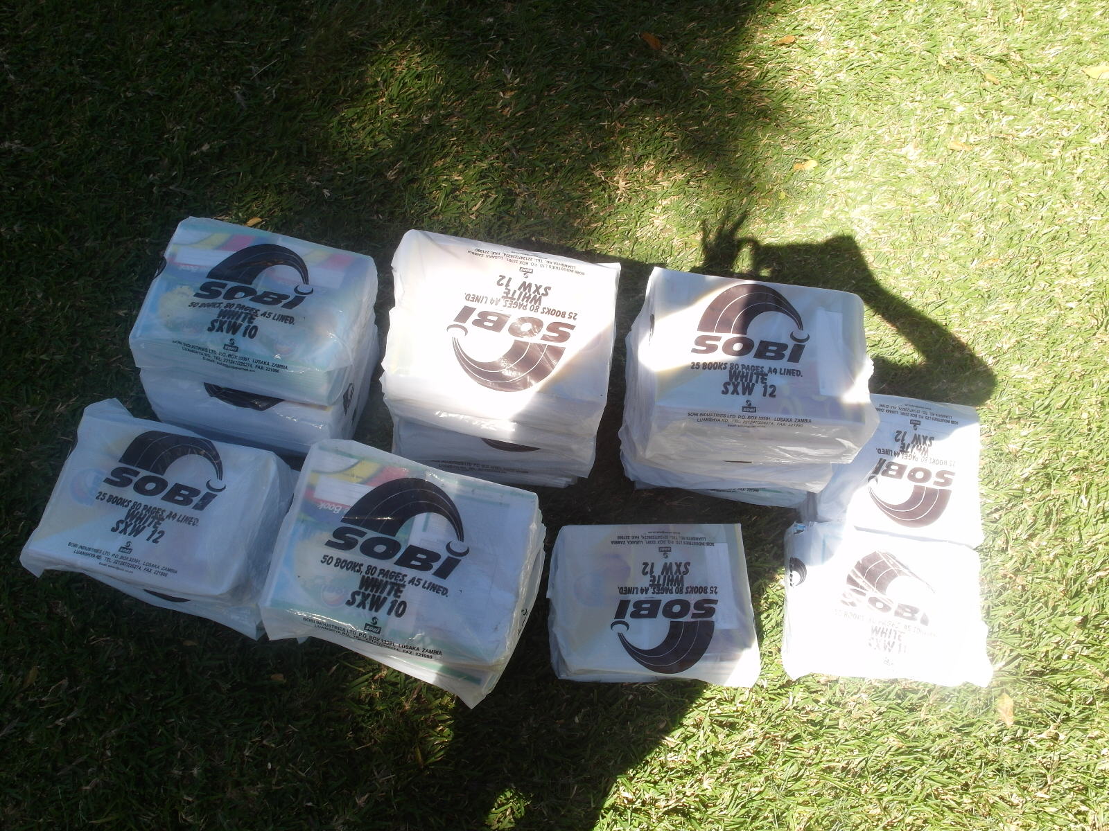 Notebook supplies to be donated from the money raised